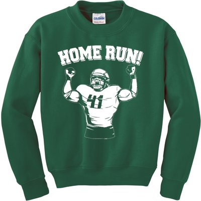 Funny Football Player Home Run Kids Sweatshirt