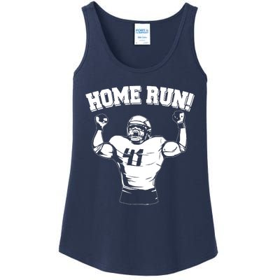 Funny Football Player Home Run Ladies Essential Tank