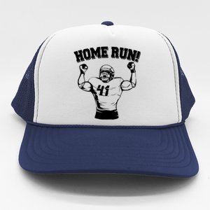 Funny Football Player Home Run Trucker Hat