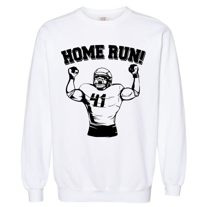 Funny Football Player Home Run Garment-Dyed Sweatshirt