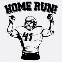 Funny Football Player Home Run Garment-Dyed Sweatshirt