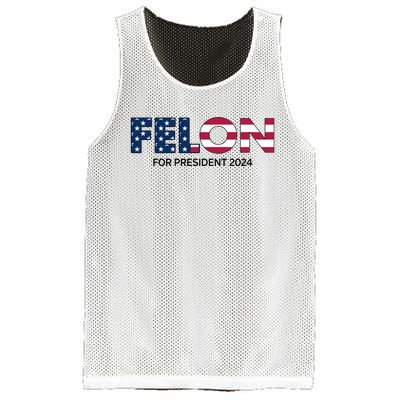 Felon For President 2024 Mesh Reversible Basketball Jersey Tank