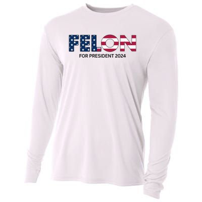 Felon For President 2024 Cooling Performance Long Sleeve Crew