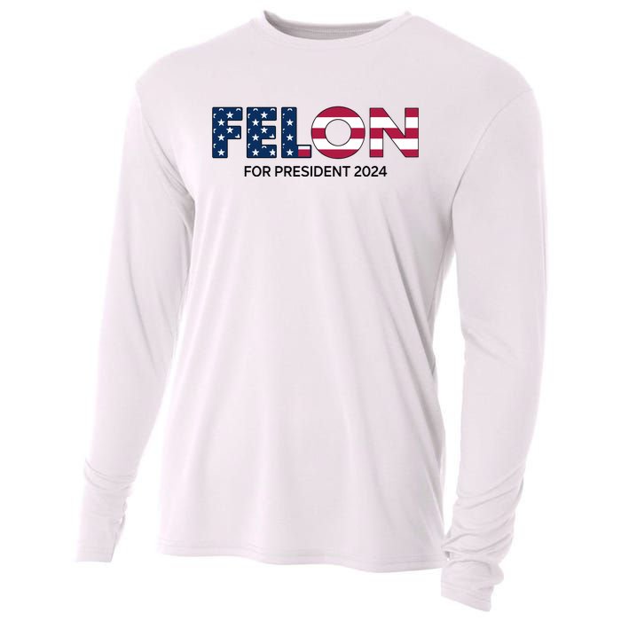 Felon For President 2024 Cooling Performance Long Sleeve Crew