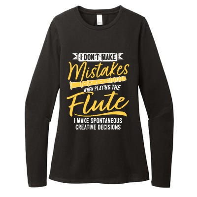 Funny Flute Player Saying Flutist I Creative Decisions Womens CVC Long Sleeve Shirt