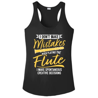 Funny Flute Player Saying Flutist I Creative Decisions Ladies PosiCharge Competitor Racerback Tank