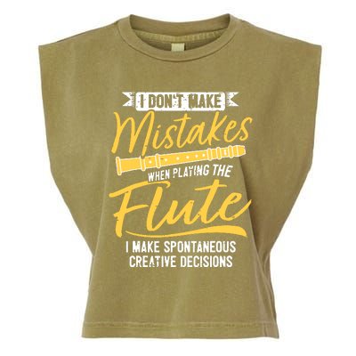 Funny Flute Player Saying Flutist I Creative Decisions Garment-Dyed Women's Muscle Tee