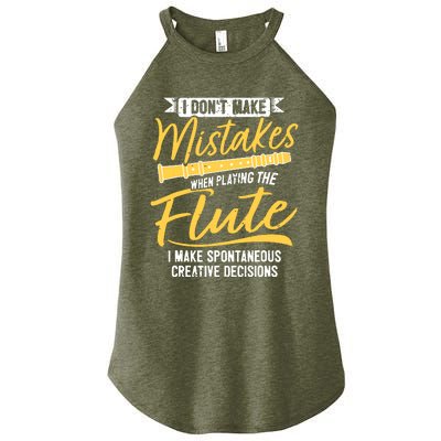 Funny Flute Player Saying Flutist I Creative Decisions Women's Perfect Tri Rocker Tank