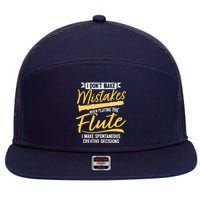 Funny Flute Player Saying Flutist I Creative Decisions 7 Panel Mesh Trucker Snapback Hat