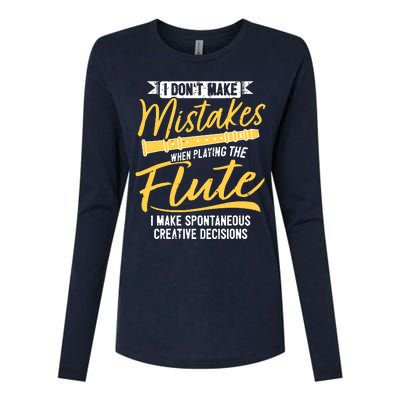 Funny Flute Player Saying Flutist I Creative Decisions Womens Cotton Relaxed Long Sleeve T-Shirt