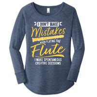 Funny Flute Player Saying Flutist I Creative Decisions Women's Perfect Tri Tunic Long Sleeve Shirt