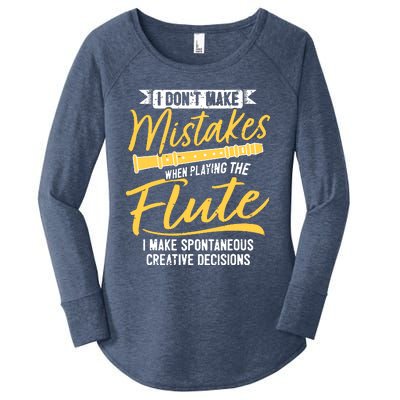 Funny Flute Player Saying Flutist I Creative Decisions Women's Perfect Tri Tunic Long Sleeve Shirt