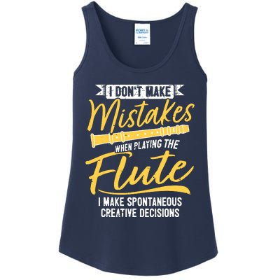 Funny Flute Player Saying Flutist I Creative Decisions Ladies Essential Tank