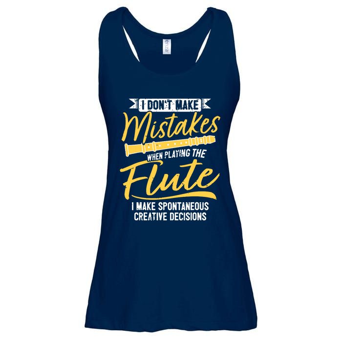 Funny Flute Player Saying Flutist I Creative Decisions Ladies Essential Flowy Tank