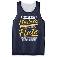 Funny Flute Player Saying Flutist I Creative Decisions Mesh Reversible Basketball Jersey Tank