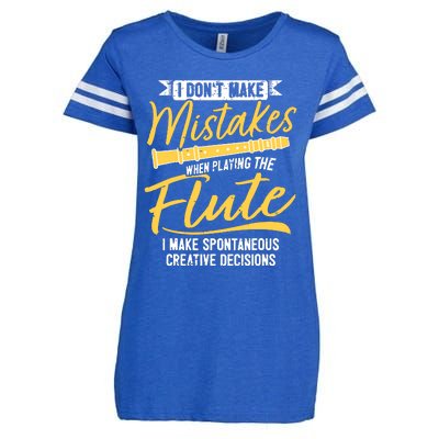 Funny Flute Player Saying Flutist I Creative Decisions Enza Ladies Jersey Football T-Shirt