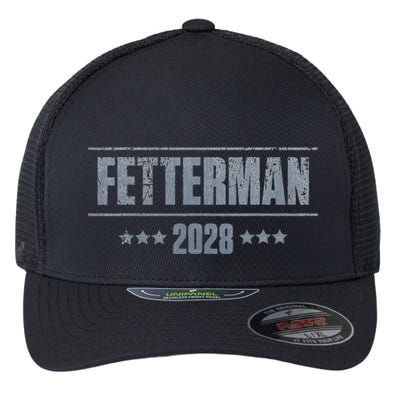 Fetterman For President 2028 Democratic Resistance Trump Flexfit Unipanel Trucker Cap