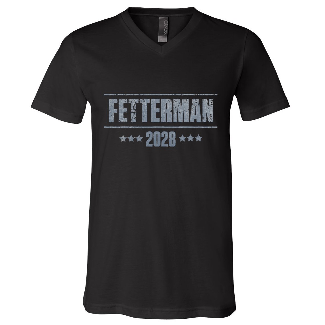 Fetterman For President 2028 Democratic Resistance Trump V-Neck T-Shirt