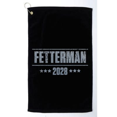 Fetterman For President 2028 Democratic Resistance Trump Golf Towel