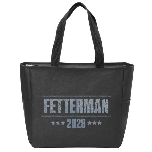 Fetterman For President 2028 Democratic Resistance Trump Zip Tote Bag