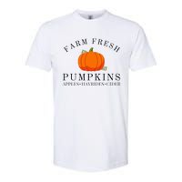 Farm Fresh Pumpkins Apples Hayrides Cider Thanksgiving Fall Softstyle CVC T-Shirt