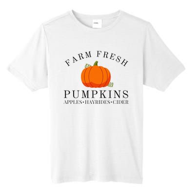 Farm Fresh Pumpkins Apples Hayrides Cider Thanksgiving Fall Tall Fusion ChromaSoft Performance T-Shirt