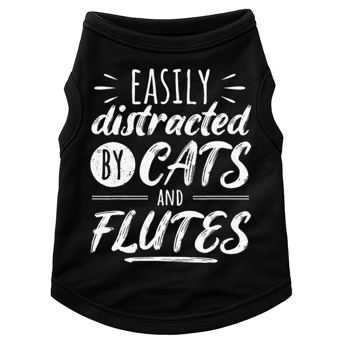 Funny Flute Player Saying Cat Owner I Cats And Flutes Doggie Tank