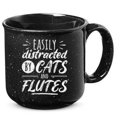 Funny Flute Player Saying Cat Owner I Cats And Flutes 15oz Campfire Ceramic Mug