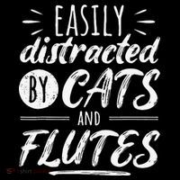 Funny Flute Player Saying Cat Owner I Cats And Flutes Sustainable Knit Beanie
