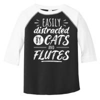 Funny Flute Player Saying Cat Owner I Cats And Flutes Toddler Fine Jersey T-Shirt