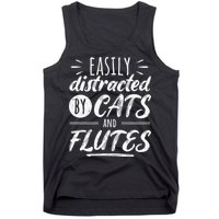 Funny Flute Player Saying Cat Owner I Cats And Flutes Tank Top