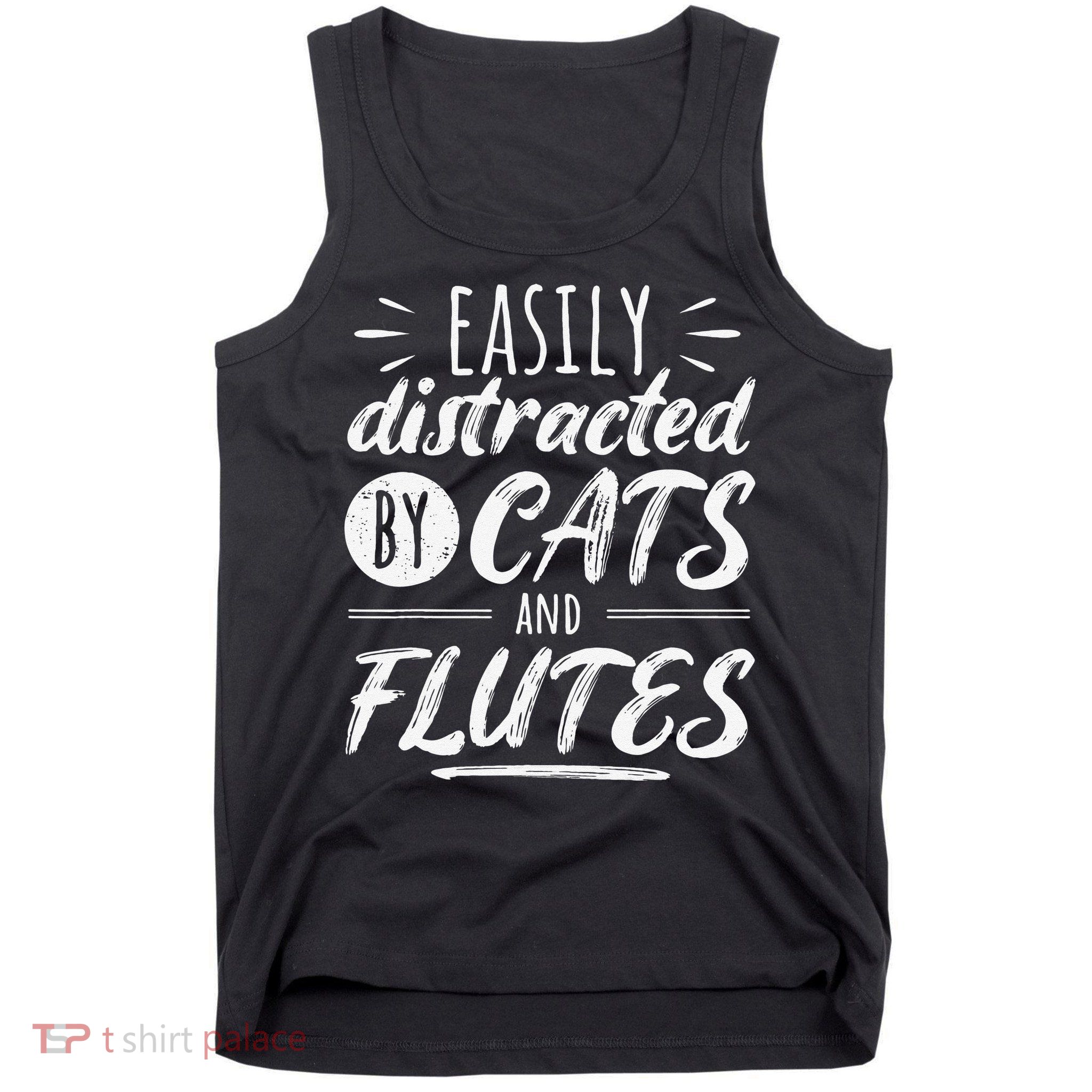 Funny Flute Player Saying Cat Owner I Cats And Flutes Tank Top