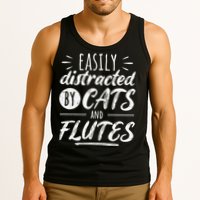 Funny Flute Player Saying Cat Owner I Cats And Flutes Tank Top
