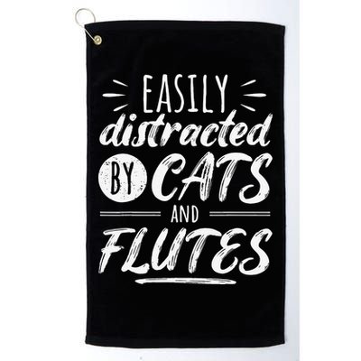 Funny Flute Player Saying Cat Owner I Cats And Flutes Golf Towel