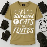 Funny Flute Player Saying Cat Owner I Cats And Flutes Performance Shirt