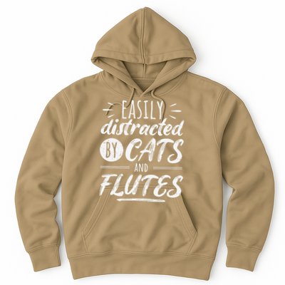 Funny Flute Player Saying Cat Owner I Cats And Flutes Hoodie