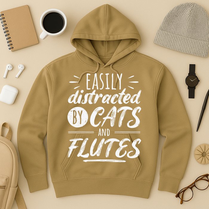 Funny Flute Player Saying Cat Owner I Cats And Flutes Hoodie