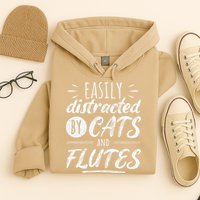 Funny Flute Player Saying Cat Owner I Cats And Flutes Hoodie