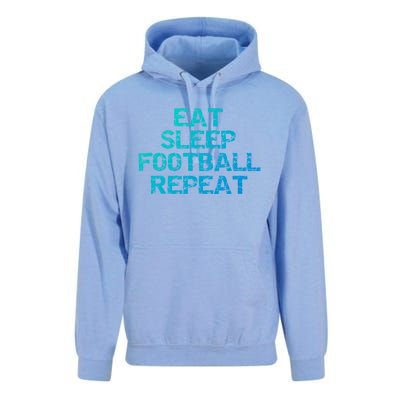 Funny Football Player Gift Eat Sleep Football Repeat Gift Unisex Surf Hoodie