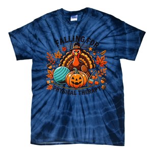 Falling For Physical Therapy Pt Pumpkin Fall Thanksgiving Tie-Dye T-Shirt