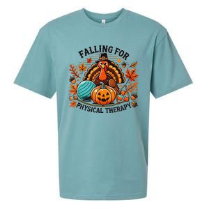 Falling For Physical Therapy Pt Pumpkin Fall Thanksgiving Sueded Cloud Jersey T-Shirt