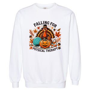 Falling For Physical Therapy Pt Pumpkin Fall Thanksgiving Garment-Dyed Sweatshirt