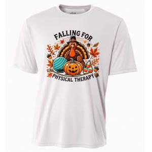 Falling For Physical Therapy Pt Pumpkin Fall Thanksgiving Cooling Performance Crew T-Shirt