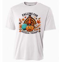 Falling For Physical Therapy Pt Pumpkin Fall Thanksgiving Cooling Performance Crew T-Shirt