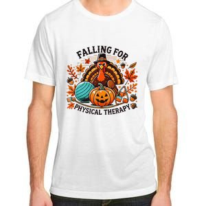 Falling For Physical Therapy Pt Pumpkin Fall Thanksgiving Adult ChromaSoft Performance T-Shirt