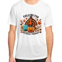 Falling For Physical Therapy Pt Pumpkin Fall Thanksgiving Adult ChromaSoft Performance T-Shirt