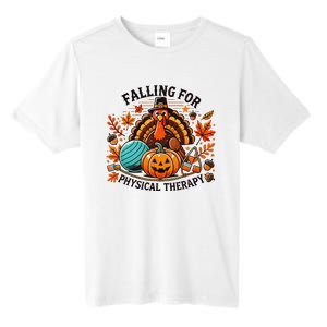 Falling For Physical Therapy Pt Pumpkin Fall Thanksgiving Tall Fusion ChromaSoft Performance T-Shirt