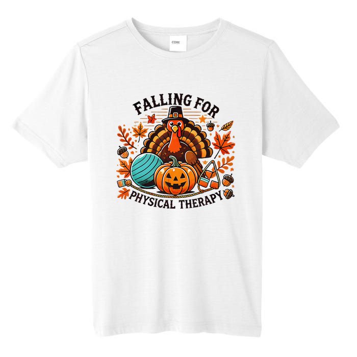 Falling For Physical Therapy Pt Pumpkin Fall Thanksgiving Tall Fusion ChromaSoft Performance T-Shirt