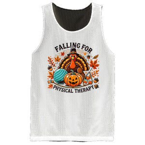 Falling For Physical Therapy Pt Pumpkin Fall Thanksgiving Mesh Reversible Basketball Jersey Tank