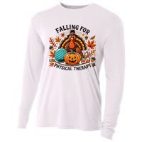 Falling For Physical Therapy Pt Pumpkin Fall Thanksgiving Cooling Performance Long Sleeve Crew